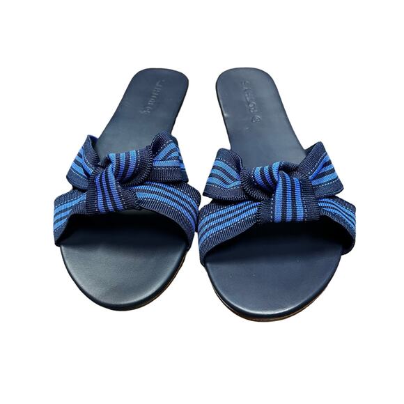 NEW Rothy’s The Knot‎ Cobalt Stripe Sandals Women’s Size 11 - Picture 4 of 8